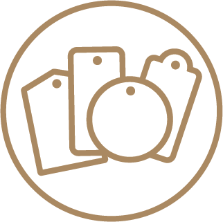 Bulk Printed Hang Tags - Ready Shape Templates 1 Icon