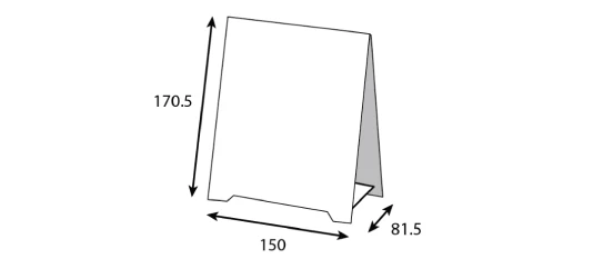 Standard Table Tents - Large Table Tent (150x171mm) 156x453mm 01 Image