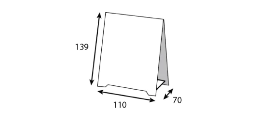 Standard Table Tents - Standard Table Tent (110x139mm) 116x378mm 01 Image